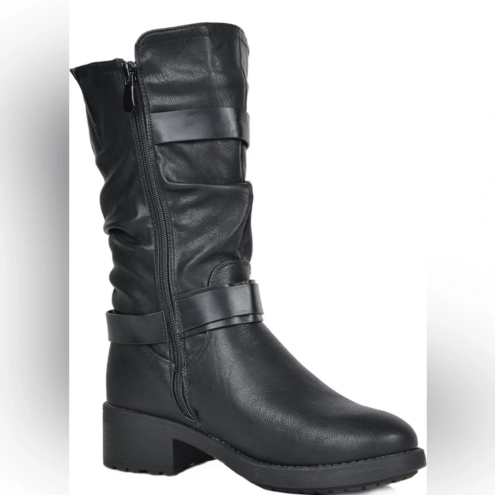 Mid Calf Riding Winter Boots - Picture 6 of 7